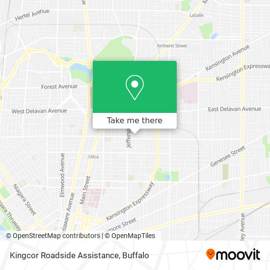 Kingcor Roadside Assistance map