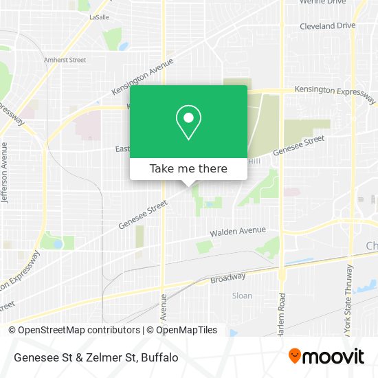 Genesee St & Zelmer St map