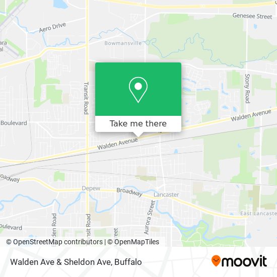 Walden Ave & Sheldon Ave map