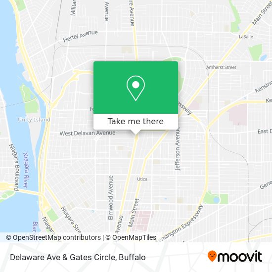 Delaware Ave & Gates Circle map