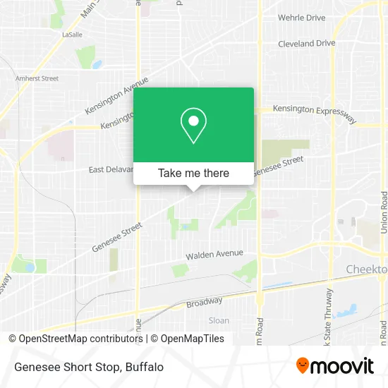 Mapa de Genesee Short Stop