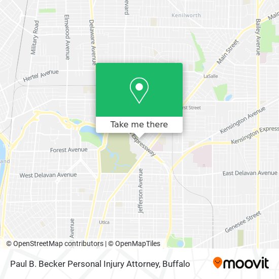 Paul B. Becker Personal Injury Attorney map