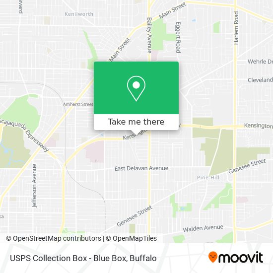 USPS Collection Box - Blue Box map