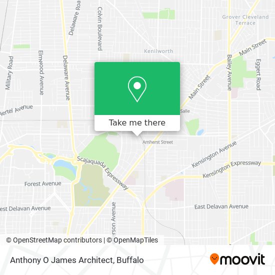 Anthony O James Architect map