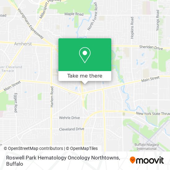 Roswell Park Hematology Oncology Northtowns map