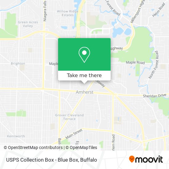 Usps Drop Box Map How To Get To Usps Collection Box Blue Box In Buffalo By Bus