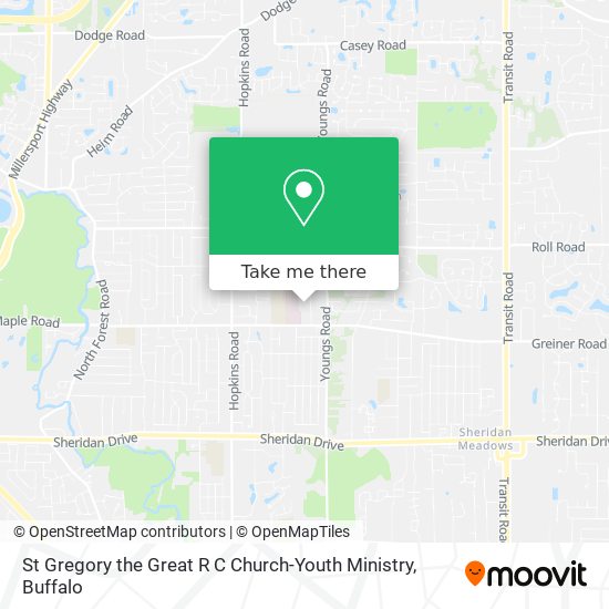 St Gregory the Great R C Church-Youth Ministry map