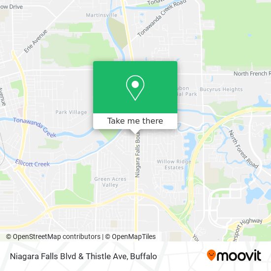 Niagara Falls Blvd & Thistle Ave map