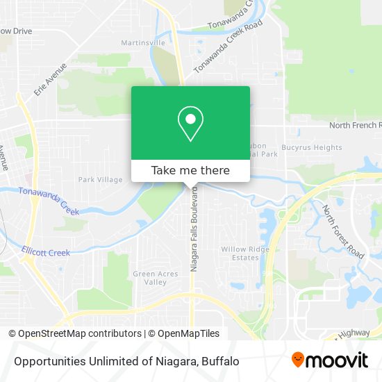 Mapa de Opportunities Unlimited of Niagara