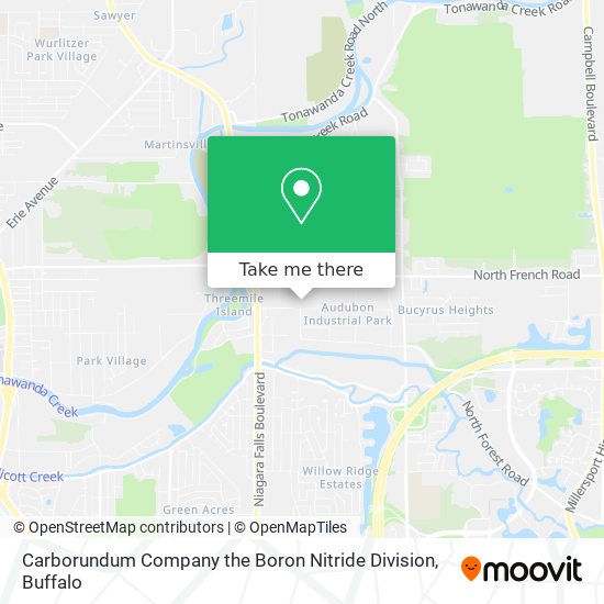 Carborundum Company the Boron Nitride Division map
