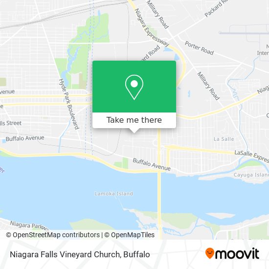 Mapa de Niagara Falls Vineyard Church