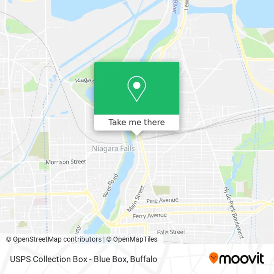 USPS Collection Box - Blue Box map