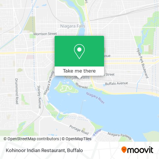 Mapa de Kohinoor Indian Restaurant