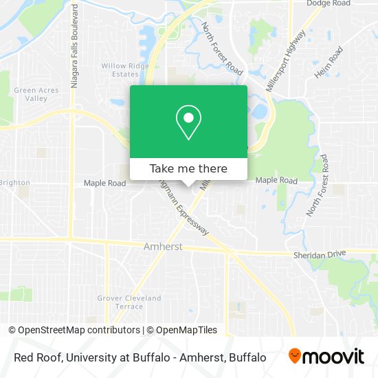 Mapa de Red Roof, University at Buffalo - Amherst