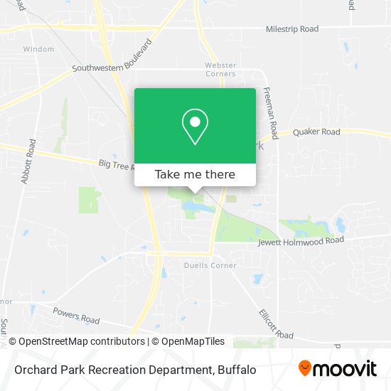 Orchard Park Recreation Department map