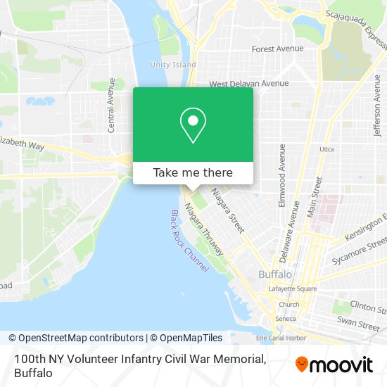 100th NY Volunteer Infantry Civil War Memorial map