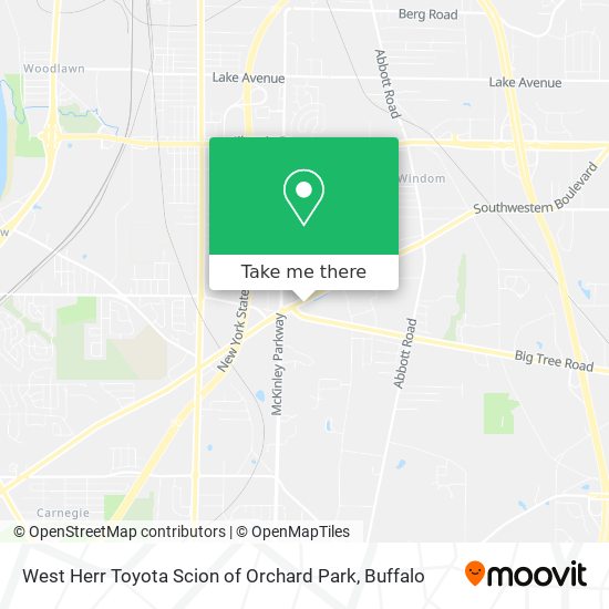 West Herr Toyota Scion of Orchard Park map