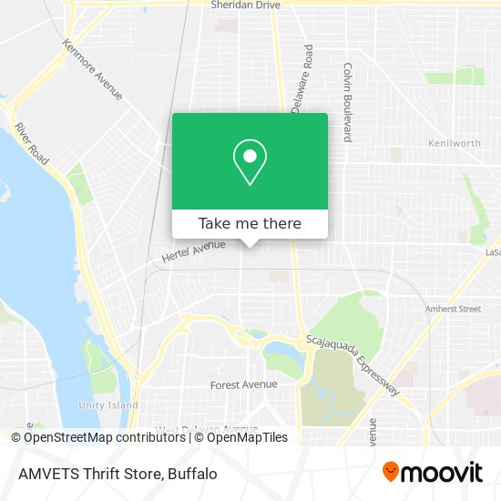 Mapa de AMVETS Thrift Store