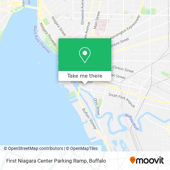 First Niagara Center Parking Ramp map