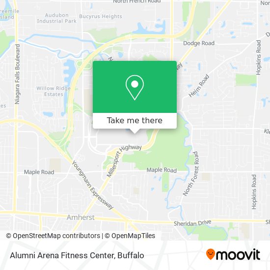 Mapa de Alumni Arena Fitness Center