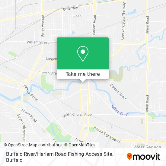 Buffalo River / Harlem Road Fishing Access Site map