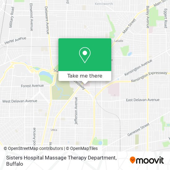 Sisters Hospital Massage Therapy Department map