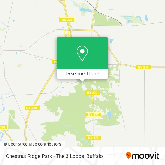Mapa de Chestnut Ridge Park - The 3 Loops