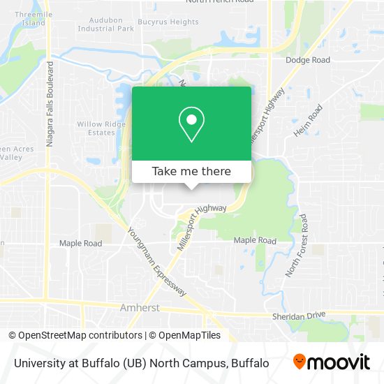 University at Buffalo (UB) North Campus map