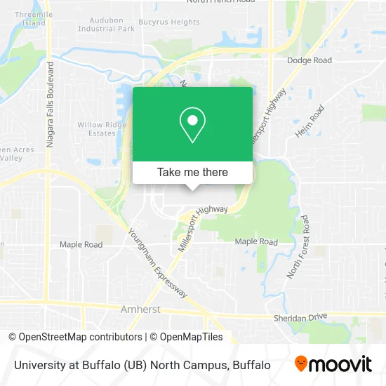 Mapa de University at Buffalo (UB) North Campus