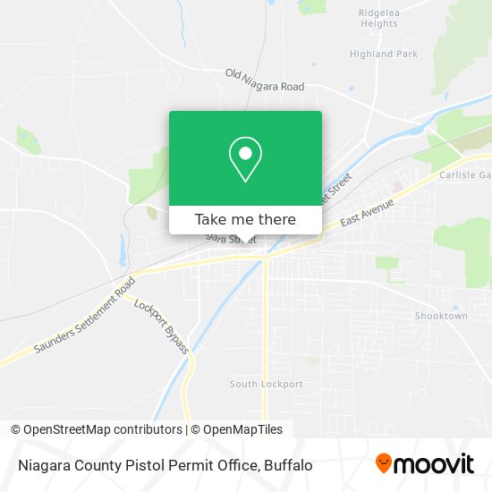 Niagara County Pistol Permit Office map