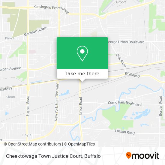 Mapa de Cheektowaga Town Justice Court