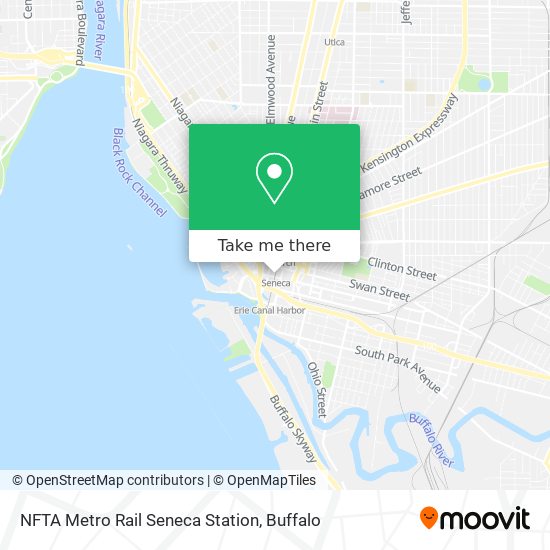 NFTA Metro Rail Seneca Station map