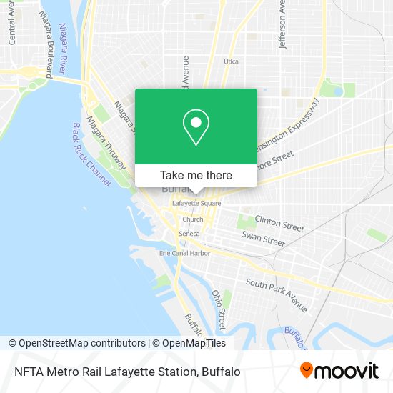 Mapa de NFTA Metro Rail Lafayette Station