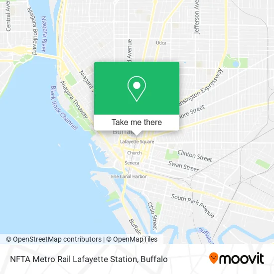 NFTA Metro Rail Lafayette Station map