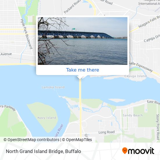 North Grand Island Bridge map