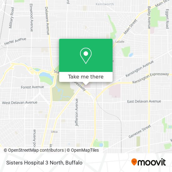 Sisters Hospital 3 North map