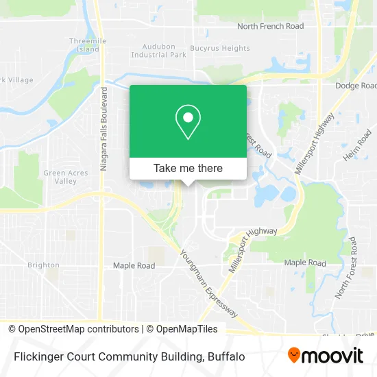 Flickinger Court Community Building map