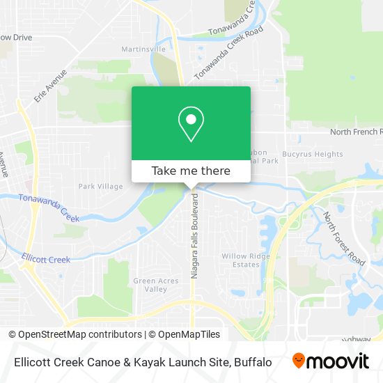 Mapa de Ellicott Creek Canoe & Kayak Launch Site