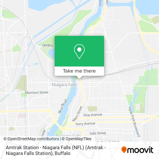 Amtrak Station - Niagara Falls (NFL) (Amtrak - Niagara Falls Station) map