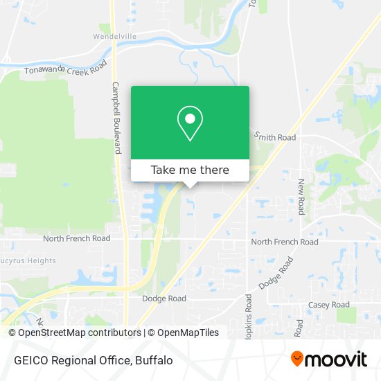 GEICO Regional Office map