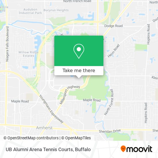 Mapa de UB Alumni Arena Tennis Courts