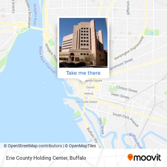 Erie County Holding Center map