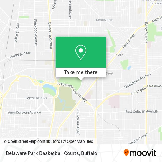 Delaware Park Basketball Courts map