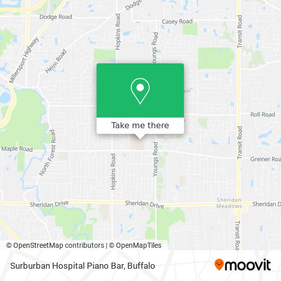 Mapa de Surburban Hospital Piano Bar