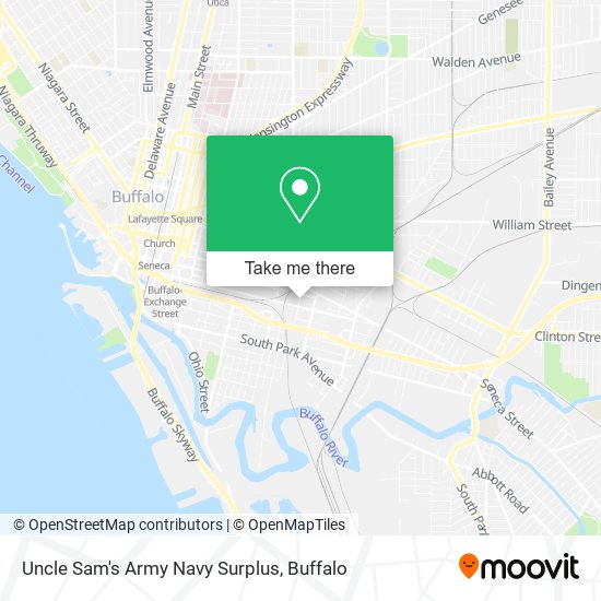 Uncle Sam's Army Navy Surplus map