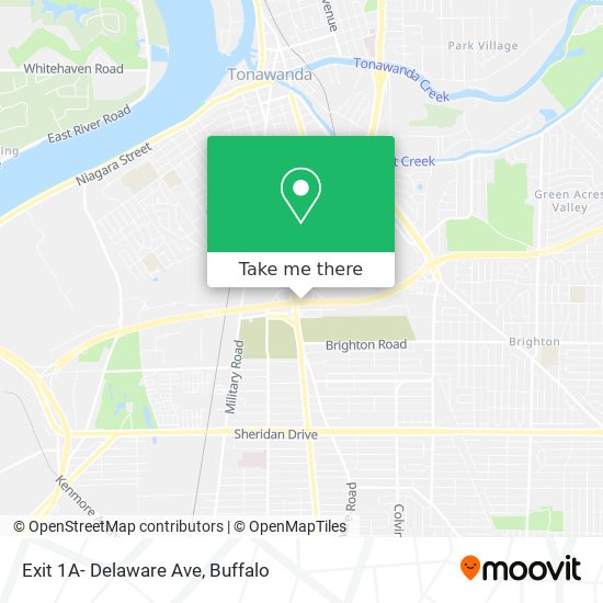 Exit 1A- Delaware Ave map