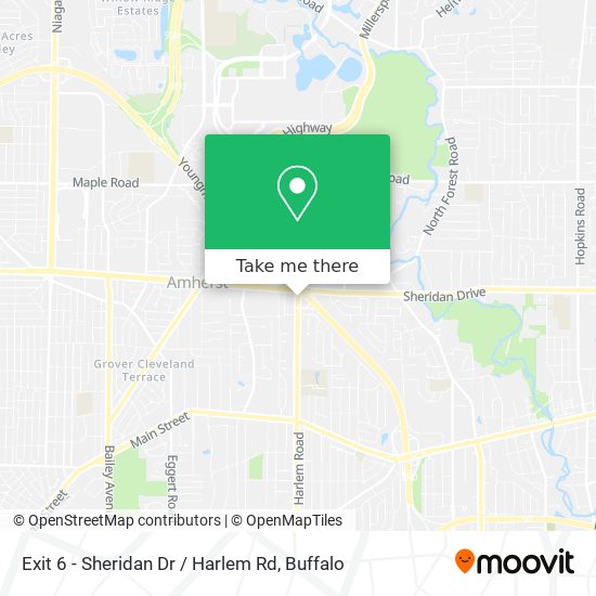 Exit 6 - Sheridan Dr / Harlem Rd map