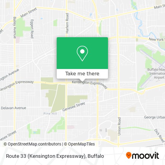 Route 33 (Kensington Expressway) map