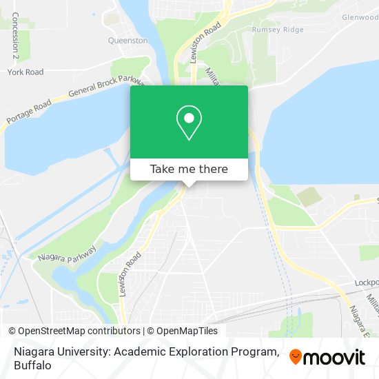 Niagara University: Academic Exploration Program map