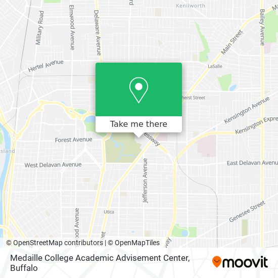 Mapa de Medaille College Academic Advisement Center